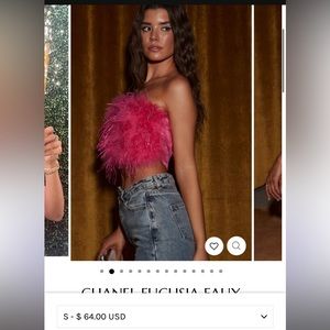 12th Tribe chanel faux fur crop top